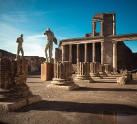 Ruins of ancient city of Pompeii, Italy