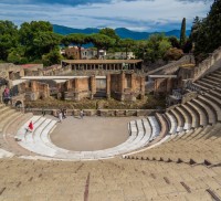 The Teatro Grande (Big Theater) in Pompeii,